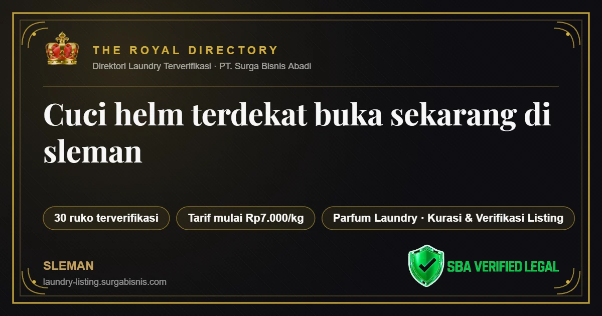 Cuci helm terdekat buka sekarang di Sleman