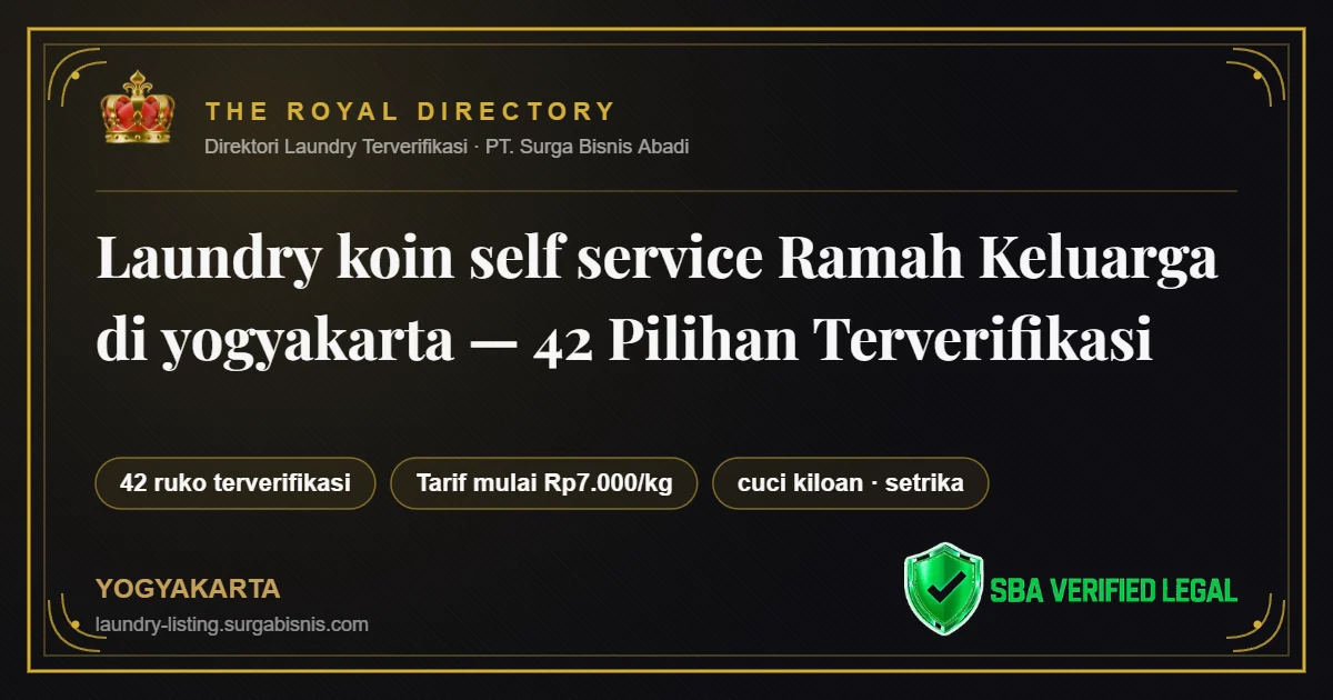 Laundry koin self service Ramah Keluarga di Yogyakarta — 42 Pilihan Terverifikasi